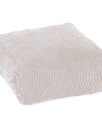 Homeville Firkantet Sækkestol Fløjl Creme 62x62x32cm