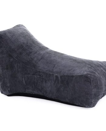 Homeville Lounge Sækkestol Fløjl Antracit 106x69x67cm