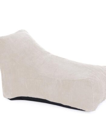 Homeville Lounge Sækkestol Fløjl Creme 106x69x67cm