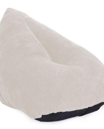 Homeville Oval Sækkestol Fløjl Creme 100x94x81cm