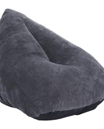 Homeville Oval Sækkestol Fløjl Antracit 100x94x81cm
