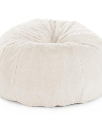 Homeville Sækkestol Imiteret Pels Creme 96x96x54cm