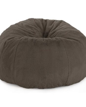 Homeville Sækkestol Imiteret Pels Mørkebrun 96x96x54cm